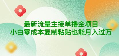 公众号最新流量主接单撸金项目，小白零成本复制粘贴也能月入过万￼￼-搞钱花