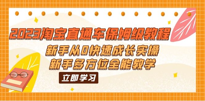 2023淘宝直通车保姆级教程：新手从0快速成长实操，新手多方位全能教学-搞钱花