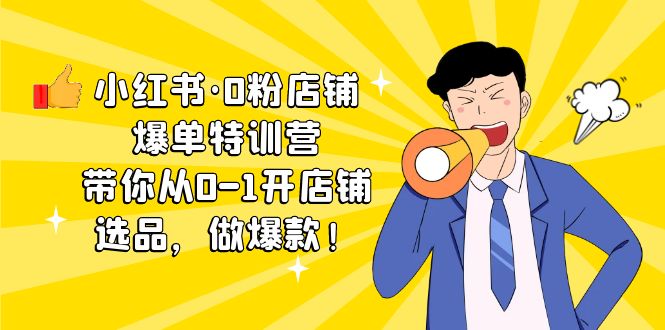 小红书·0粉店铺爆单特训营 带你从0-1开店铺，选品，做爆款（课程+工具包）-搞钱花