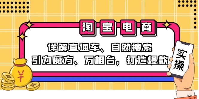 （12814期）2024淘宝电商课程：详解直通车、自然搜索、引力魔方、万相台，打造爆款-搞钱花