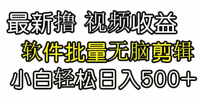 （9569期）发视频撸收益，软件无脑批量剪辑，第一天发第二天就有钱-搞钱花