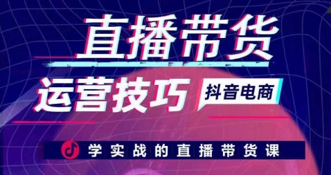 直播带货运营技巧,学实战的直播带货课-搞钱花