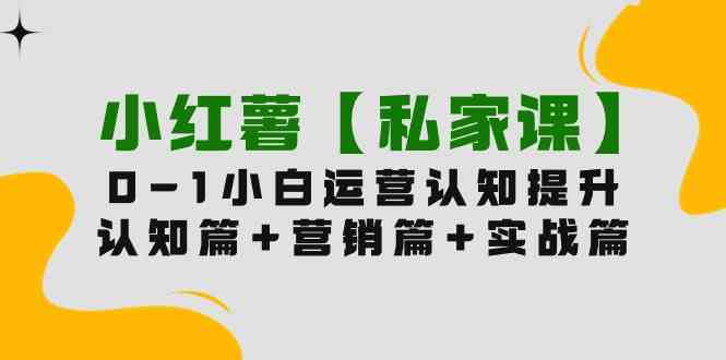 （9910期）小红薯【私家课】0-1玩赚小红书内容营销，认知篇+营销篇+实战篇（11节课）-搞钱花