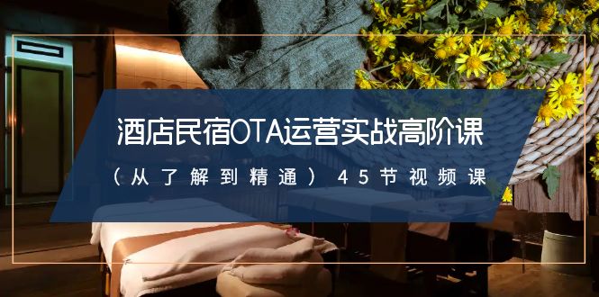 酒店民宿-OTA运营实战高阶课(从了解到精通)45节视频课-搞钱花