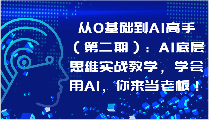 从0基础到AI高手（第二期）：AI底层思维实战教学，学会用AI，你来当老板！-搞钱花