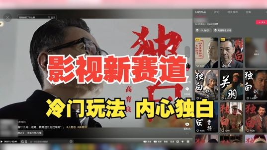 最新影视解说玩法，人物独白，30天涨粉24万+，全流程拆解【揭秘】-搞钱花