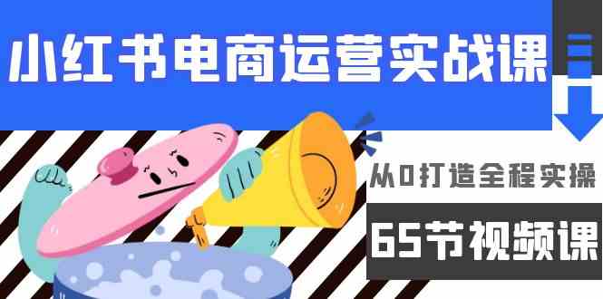 小红书电商运营实战课，​从0打造全程实操（63节视频课）-搞钱花