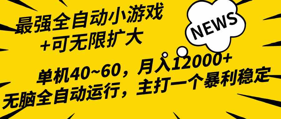 （10046期）2024最新全网独家小游戏全自动，单机40~60,稳定躺赚，小白都能月入过万-搞钱花