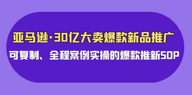（9944期）亚马逊30亿·大卖爆款新品推广，可复制、全程案例实操的爆款推新SOP-搞钱花