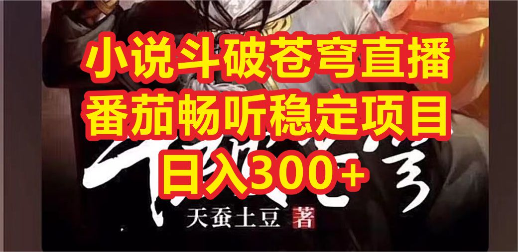 小说斗破苍穹直播,番茄畅听日入300+稳定项目-搞钱花