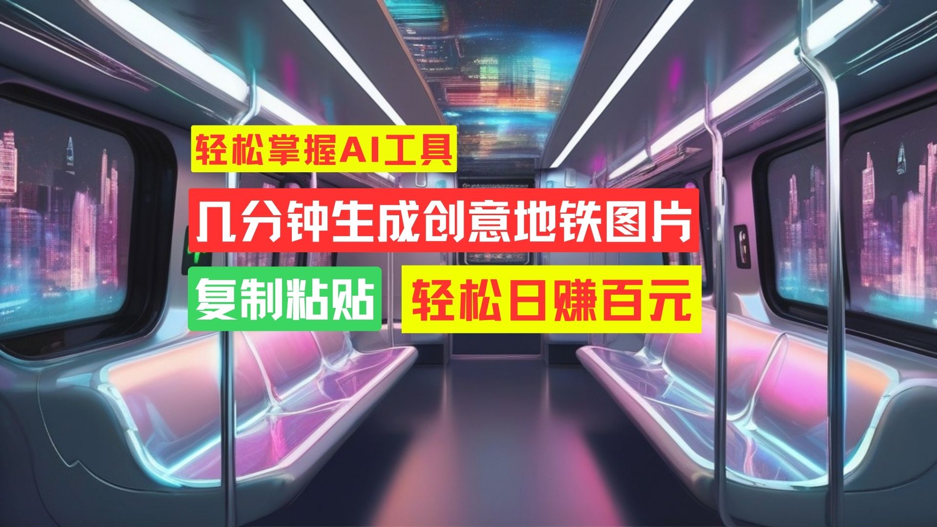 学会这招，分分钟制作爆火地铁图片，日赚百元不是梦！-搞钱花