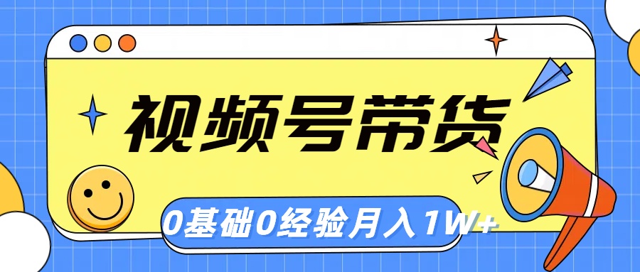 (10723期)视频号轻创业带货,零基础,零经验,月入1w+-搞钱花