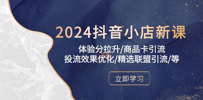 （10206期）2024抖音小店新课，体验分拉升/商品卡引流/投流效果优化/精选联盟引流/等-搞钱花