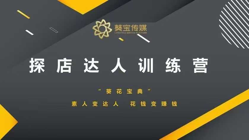 探店达人训练营，素人变达人，花钱变赚钱-搞钱花