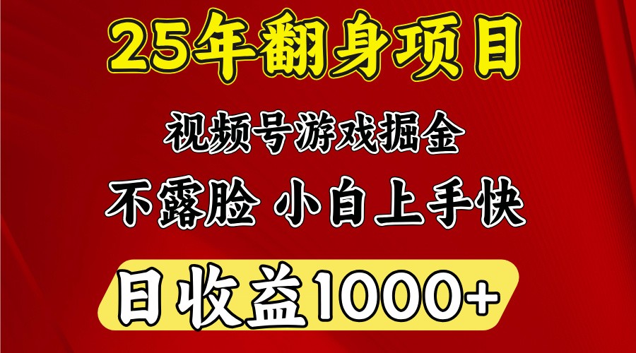 一天收益1000+ 25年开年落地好项目-搞钱花