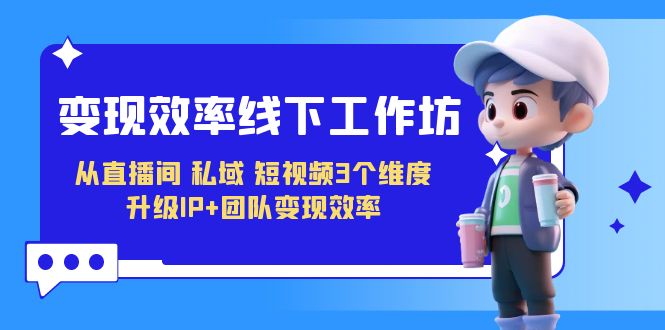 变现-效率线下工作坊，从直播间、私域、短视频3个维度 升级IP+团队变现效率-搞钱花