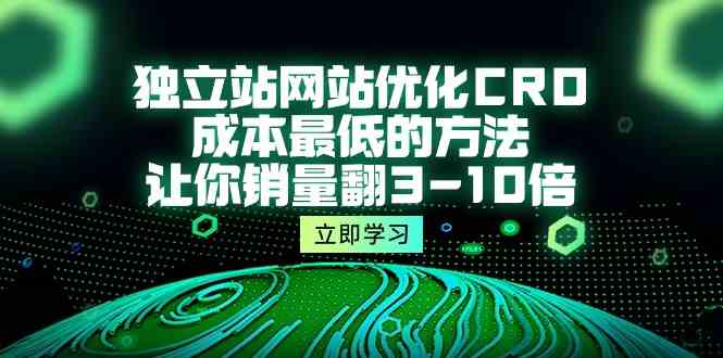 （10173期）独立站网站优化CRO，成本最低的方法，让你销量翻3-10倍（5节课）-搞钱花