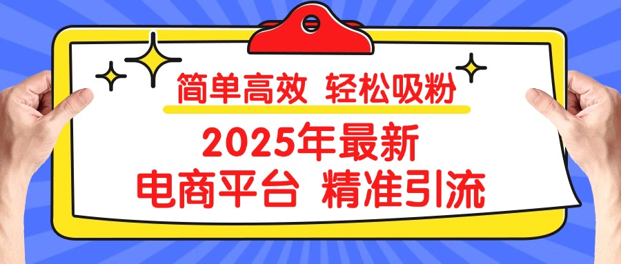 2025年最新电商平台精准引流 简单高效 轻松吸粉-搞钱花