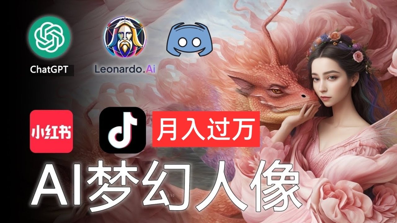 AI摄影梦幻人像:零基础也能月入过万的秘密-搞钱花