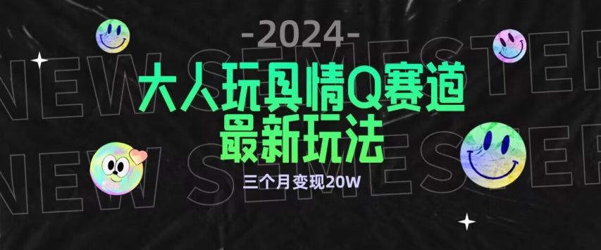 全新大人玩具情Q赛道合规新玩法，公转私域不封号流量多渠道变现，三个月变现20W-搞钱花