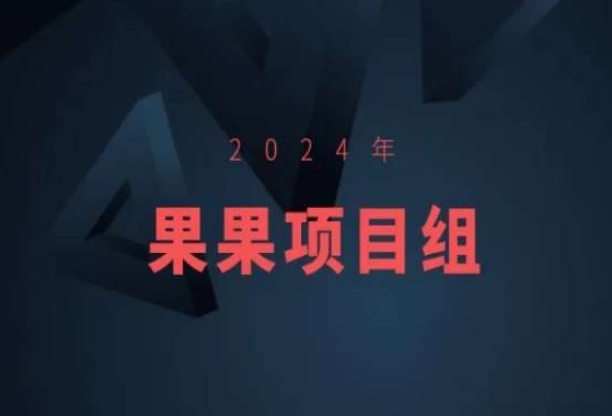 2024年果果项目组项目合集-果果最新项目-搞钱花