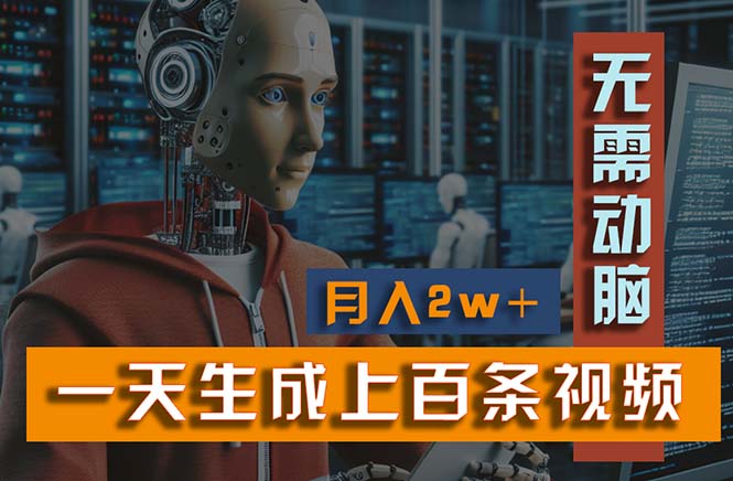 新模式！一天生成上百个视频，一个视频多平台分发，实现月入2W+-搞钱花