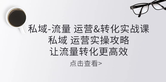 （10739期）私域-流量 运营&转化实操课：私域 运营实操攻略 让流量转化更高效-搞钱花