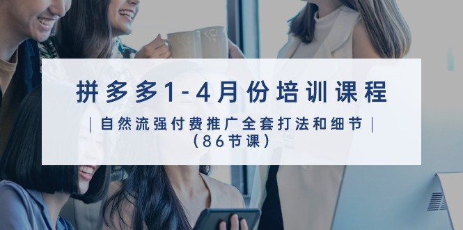 拼多多1-4月份培训课程，自然流强付费推广全套打法和细节（86节课）-搞钱花
