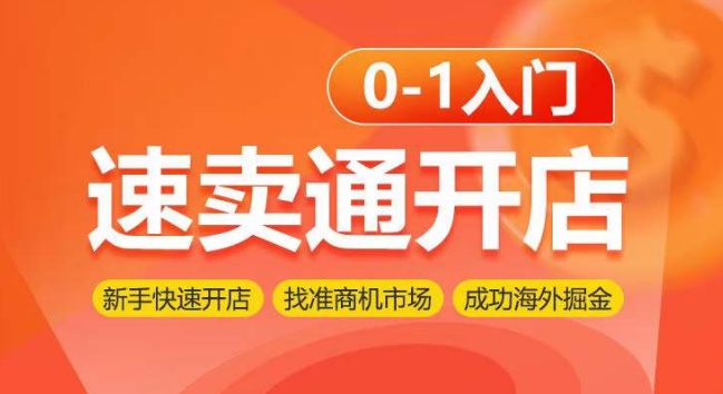 速卖通开店0-1入门，新手快速开店 找准商机市场 成功海外掘金-搞钱花