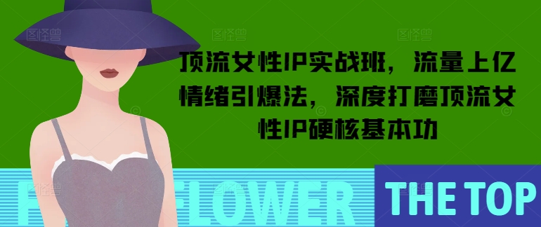 顶流女性IP实战班,流量上亿情绪引爆法,深度打磨顶流女性IP硬核基本功