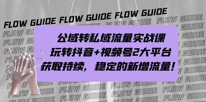 公域转私域流量实战课,玩转抖音+视频号2大平台,获取持续,稳定的新增流量-搞钱花