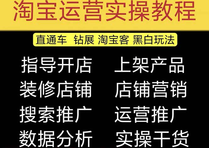 2023淘宝开店教程0基础到高级全套视频网店电商运营培训教学课程（2月更新）-搞钱花