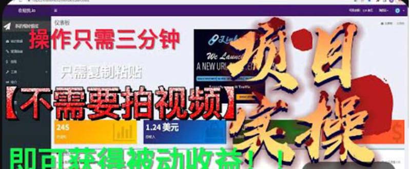 最新国外掘金项目 不需要拍视频 即可获得被动收益 只需操作3分钟实现躺赚-搞钱花