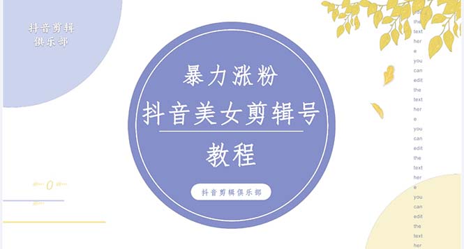 抖音快手暴力涨粉美女混剪视频教程 百分百过原创图片教程 附带违规申诉方法-搞钱花