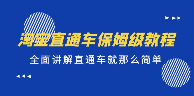 淘宝直通车保姆级教程，全面讲解直通车就那么简单！-搞钱花