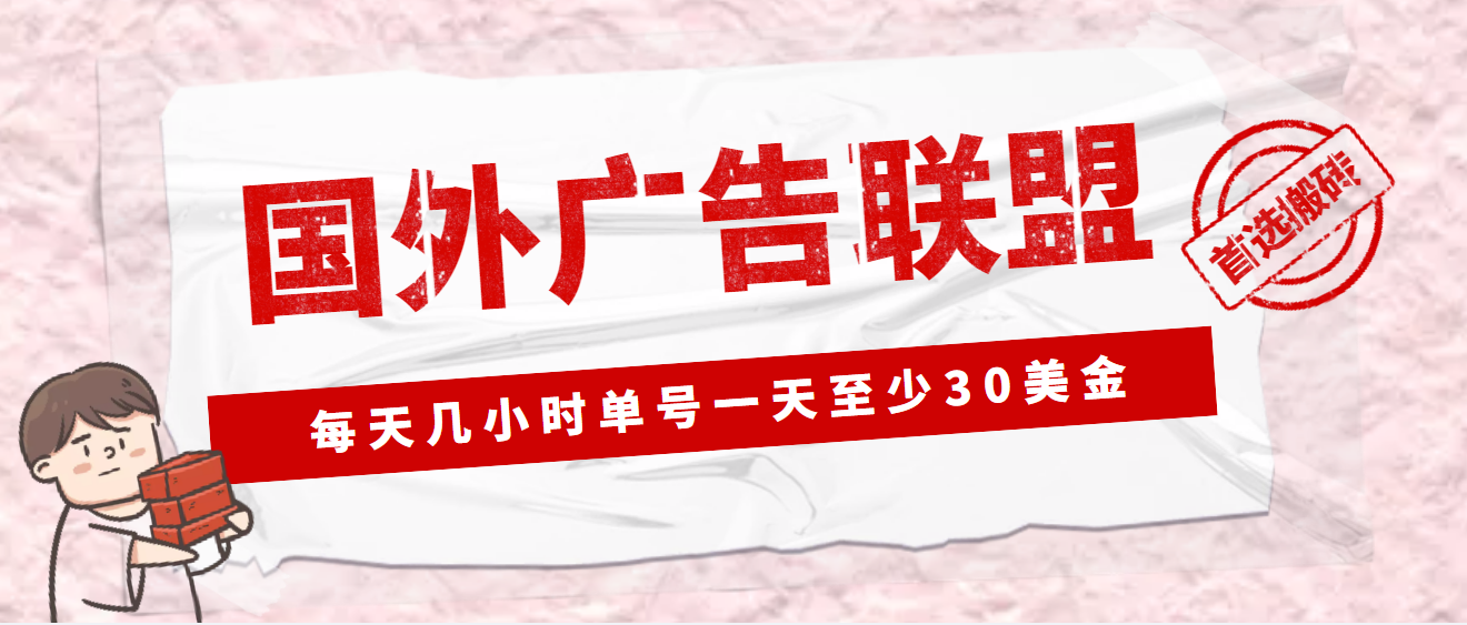 外面收费1980最新国外LEAD广告联盟搬砖项目，单号一天至少30美金(详细教程)-搞钱花