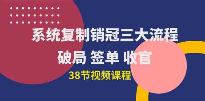 （10171期）系统复制 销冠三大流程，破局 签单 收官（38节视频课）-搞钱花