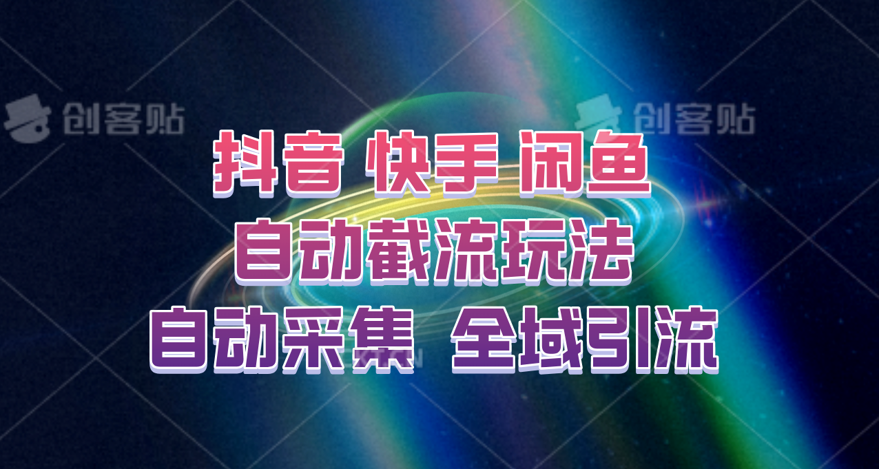 快手、抖音、闲鱼自动截流玩法，利用一个软件自动采集、评论、点赞、私信，全域引流-搞钱花