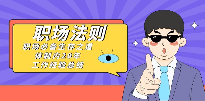 《职场 法则》职场必备生存之道，体制内20年 工作经验总结（17节课）-搞钱花