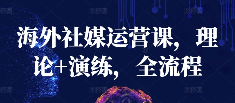 海外社媒运营课，理论+演练，全流程-搞钱花