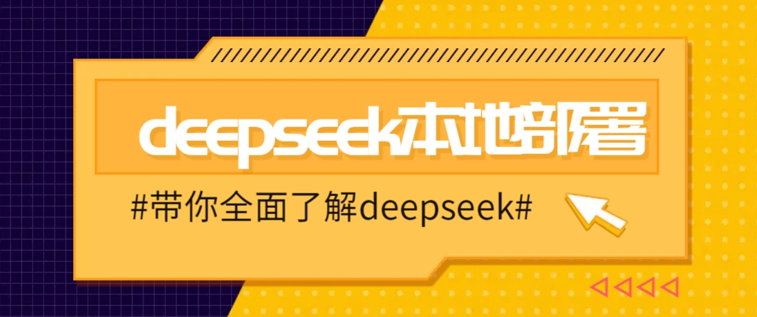 DeepSeek本地部署详细教程,轻松将deepseek部署到你的电脑上-搞钱花