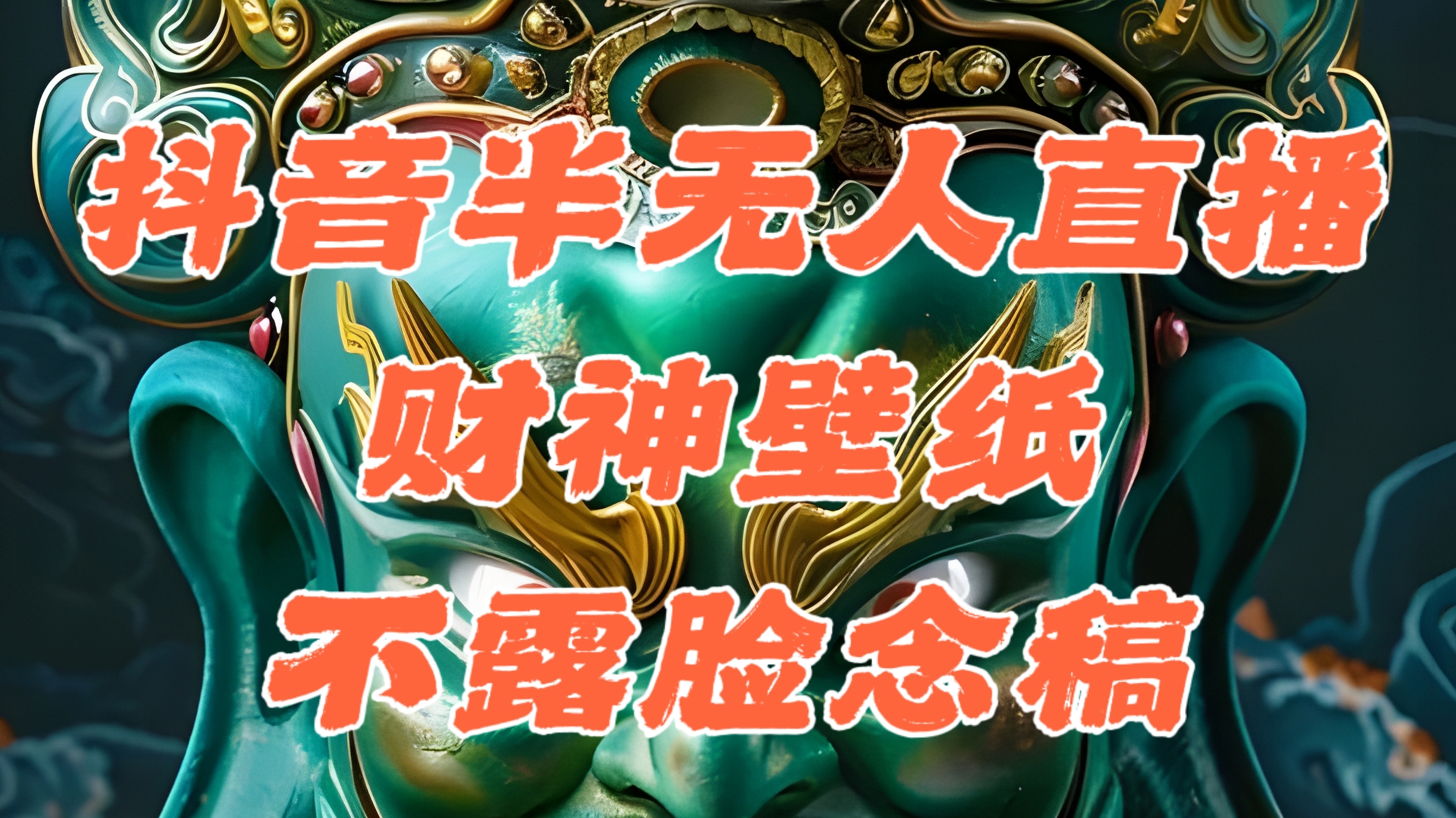 抖音半无人直播公会素材撸音浪,生肖财神AI图直播不露脸读稿,单日1000+-搞钱花