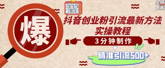 轻松制作创业类视频，一天被动加精准创业粉500+【揭秘】-搞钱花