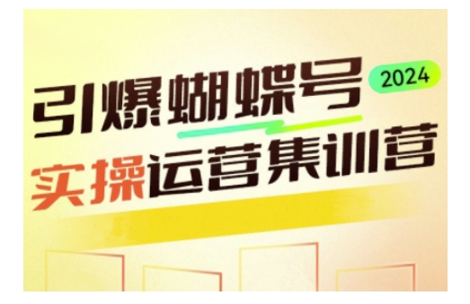 引爆蝴蝶号实操运营，助力你深度掌握蝴蝶号运营，实现高效实操，开启流量变现之路-搞钱花