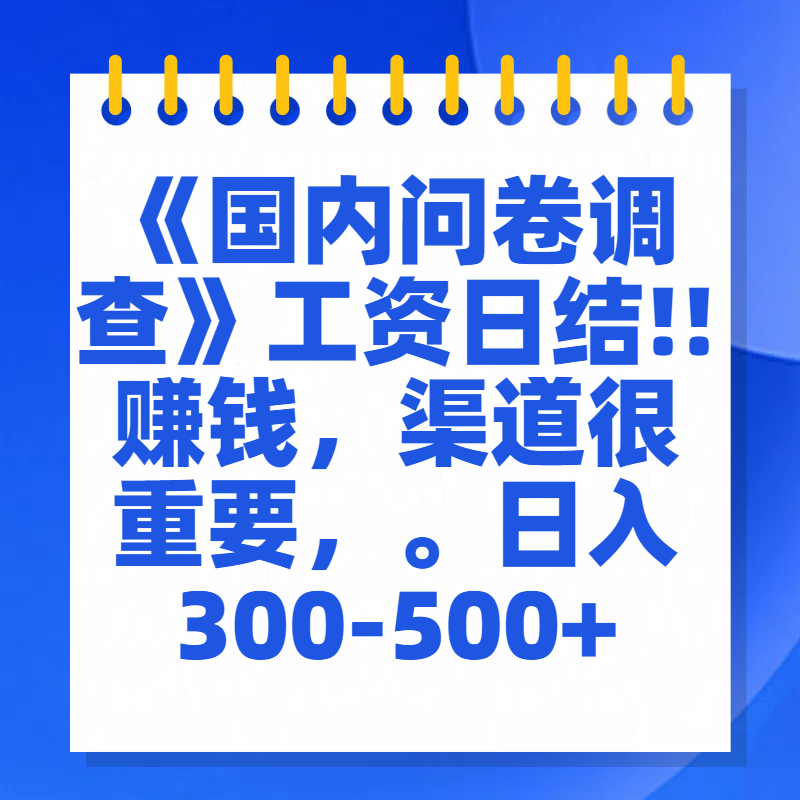 问卷调查答题，一个人在家也可以闷声发大财，小白一天2张，【揭秘】-搞钱花