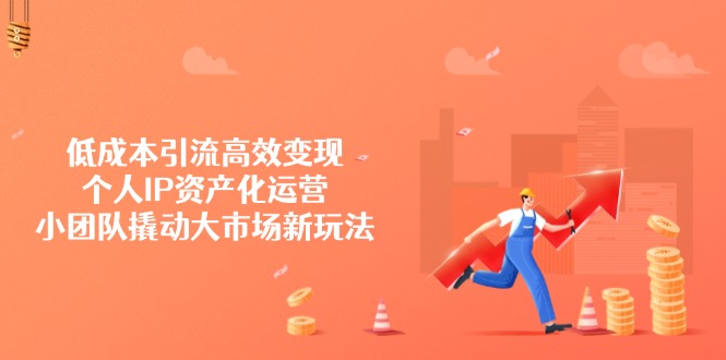低成本引流高效变现，个人IP资产化运营，小团队撬动大市场新玩法-搞钱花
