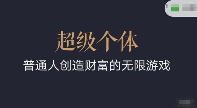超级个体2024-2025翻盘指南，普通人创造财富的无限游戏-搞钱花