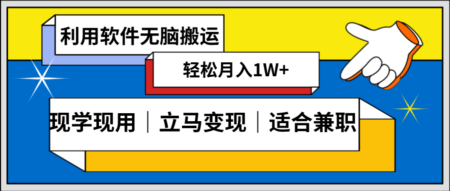 低密度新赛道 视频无脑搬 一天1000+几分钟一条原创视频 零成本零门槛超简单-搞钱花