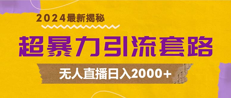 (12800期)超暴力引流套路,无人直播日入2000+-搞钱花