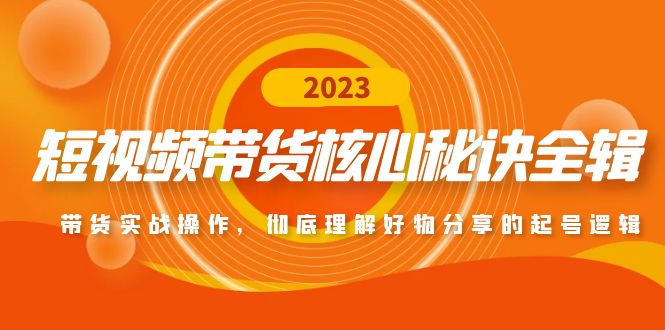 <strong>短视频带货核心秘诀全辑：带货实战操作，彻底理解好物分享的起号逻辑</strong>-搞钱花